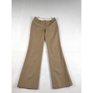 Banana Republic Martin Fit Tan Wool Blend Flare Leg Dress Pants Womens Size 2